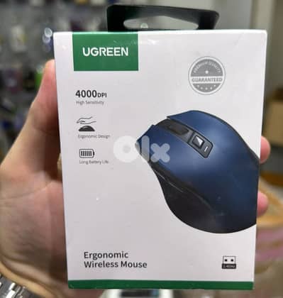 Ugreen Ergonomic Wireless Mouse 4000 dpi blue 15064