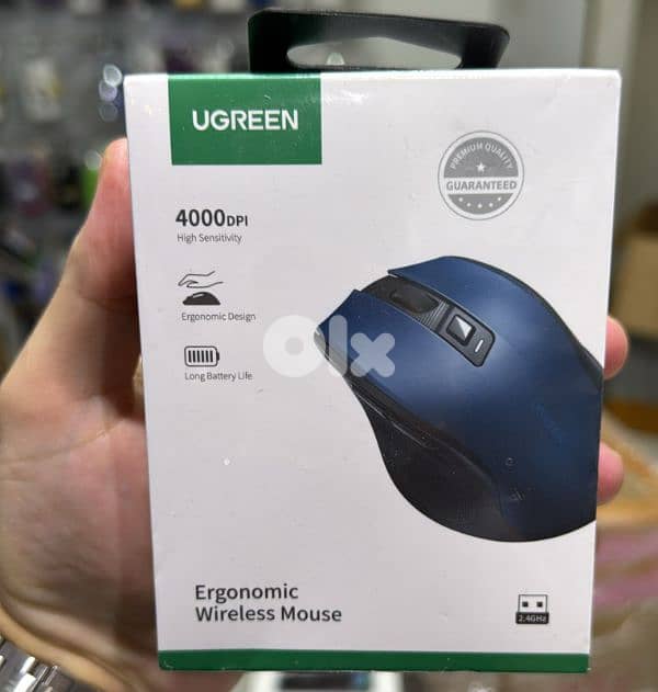 Ugreen Ergonomic Wireless Mouse 4000 dpi blue 15064 0