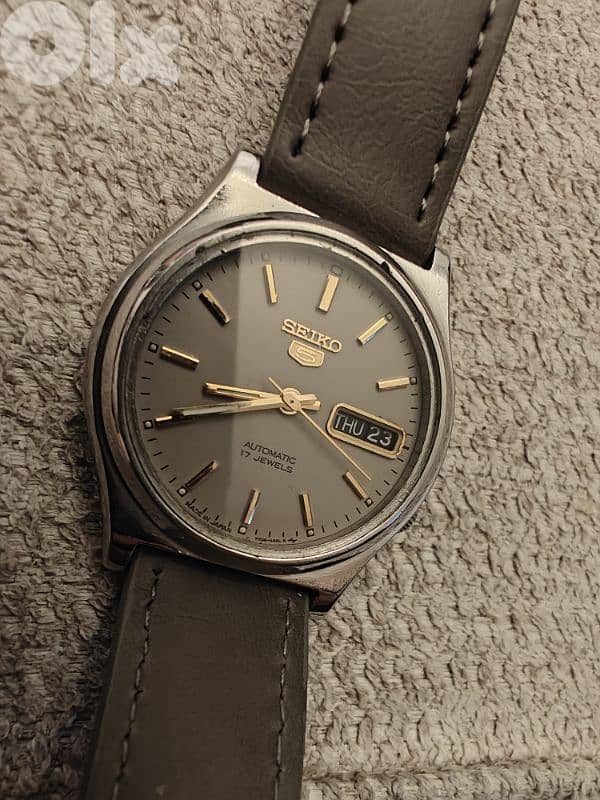 Extremely rare Seiko 5, Vintage men's grey watch 930103 3