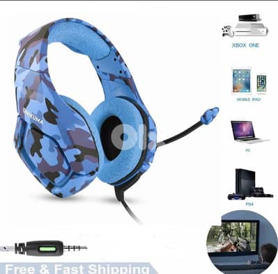 ONIKUMA K1-B High Pro Gaming Headset Gray Camo design/4$ delibery