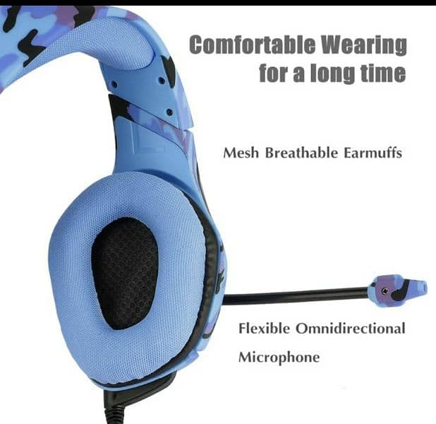 ONIKUMA K1-B High Pro Gaming Headset Gray Camo design/4$ delibery 9