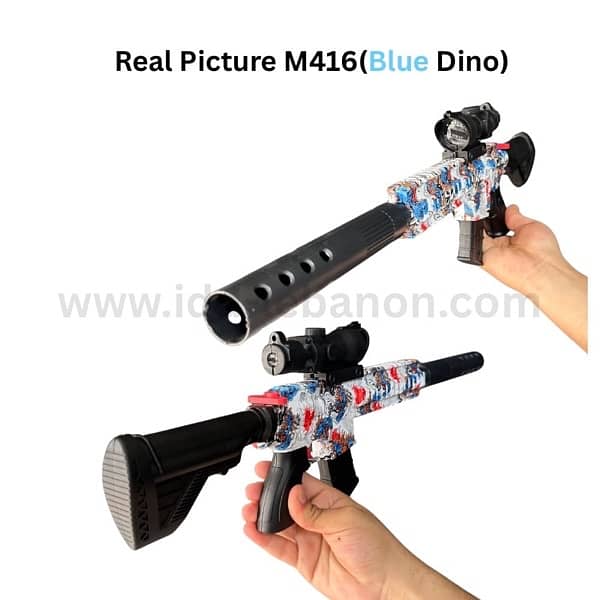 M416 Gel Blaster 2 Color option with 6X Scope 5000 Gel Ball & PUBG Pan 3