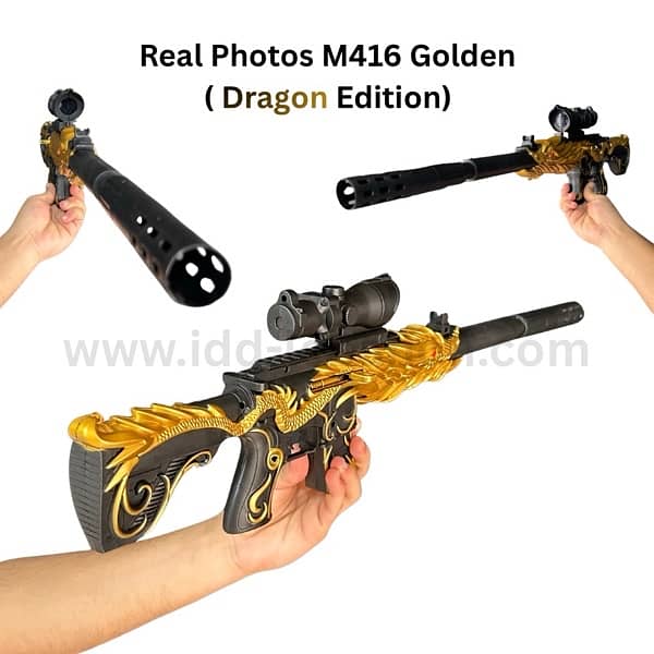 M416 Dragon Gel Blaster 8x Scope + Mock Suppressor + 5,500 Gel Bullets 1