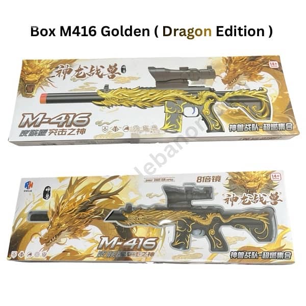 M416 Dragon Gel Blaster 8x Scope + Mock Suppressor + 5,500 Gel Bullets 2