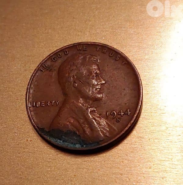 USA Lincoln 1944-S Wheat Penny cent 0