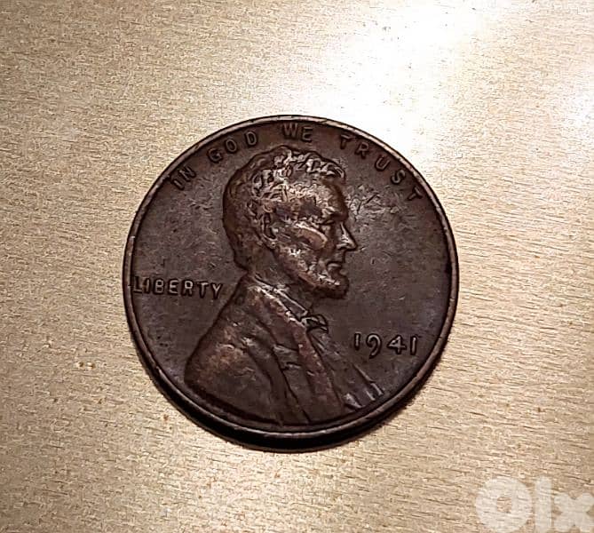 USA Lincoln 1941 Wheat Penny cent bronze coin 0