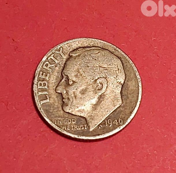 USA 1946 silver Roosevelt Dime (. 900) 1