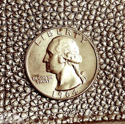 USA 1964 Washington silver quarter dollar