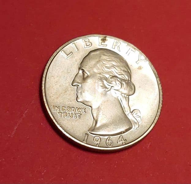 USA 1964 Washington silver quarter dollar 2