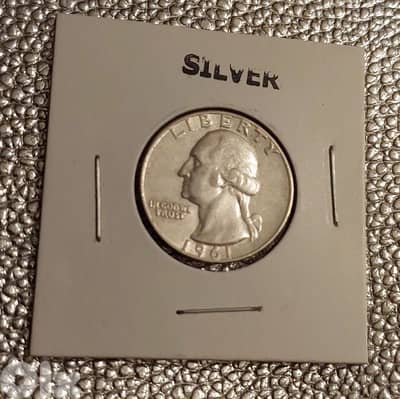 USA 1961-P Washington silver quarter dollar