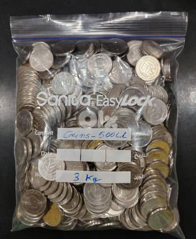 bag of 3kg 500 lira coin