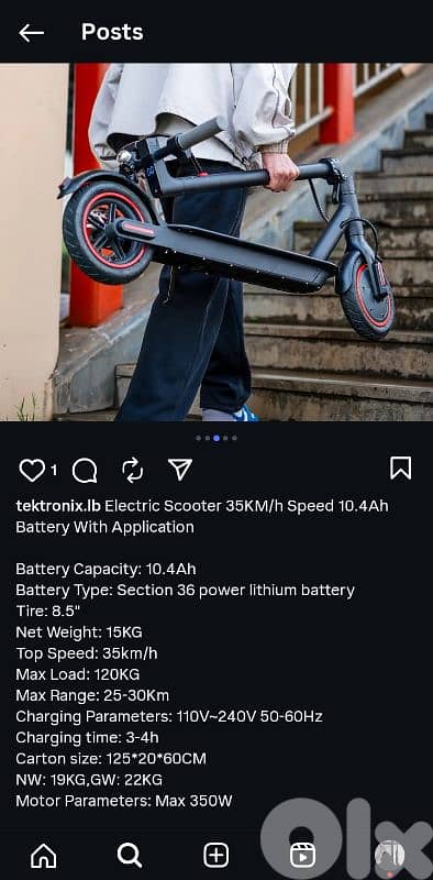 electric scooter barely used, condition like new, only 1 flat tyre. 3