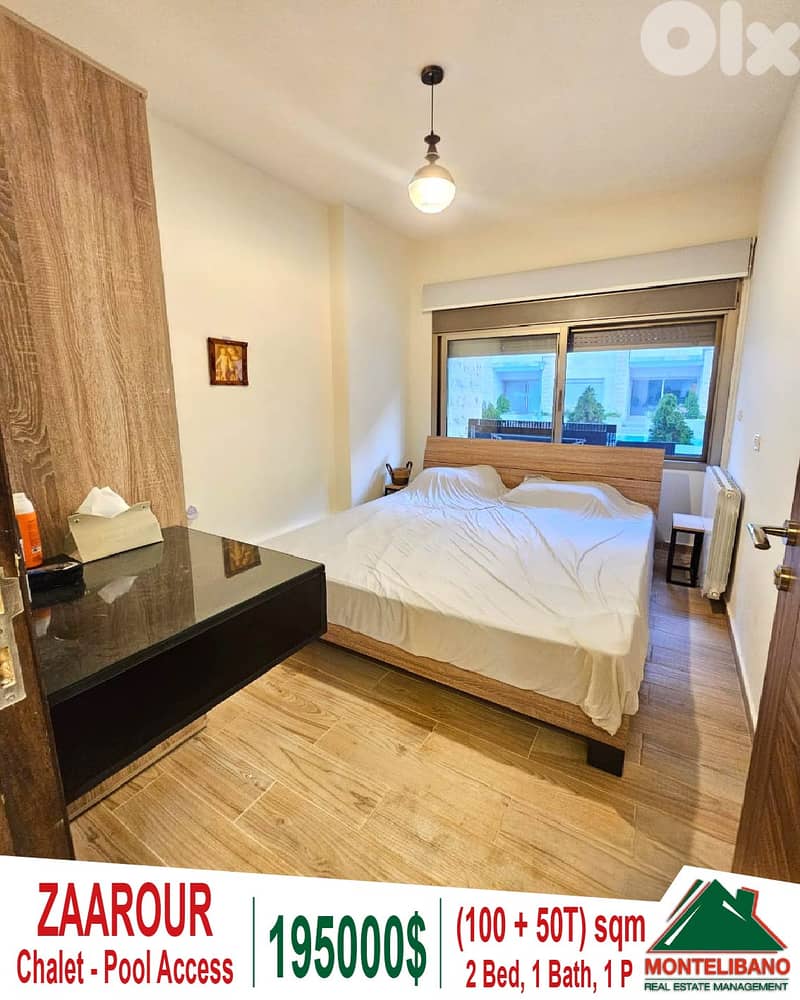 Fully Furnished 100sqm Chalet For Sale in Zaarour+Terrace& Pool Access 4