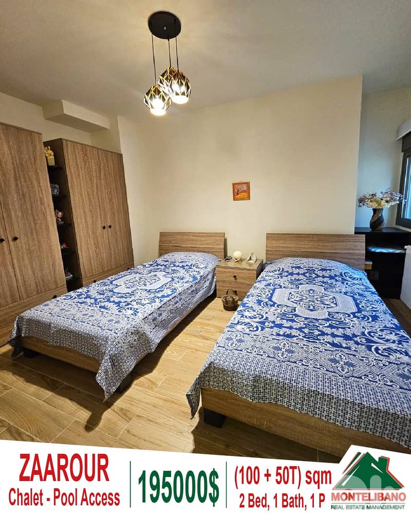Fully Furnished 100sqm Chalet For Sale in Zaarour+Terrace& Pool Access 5