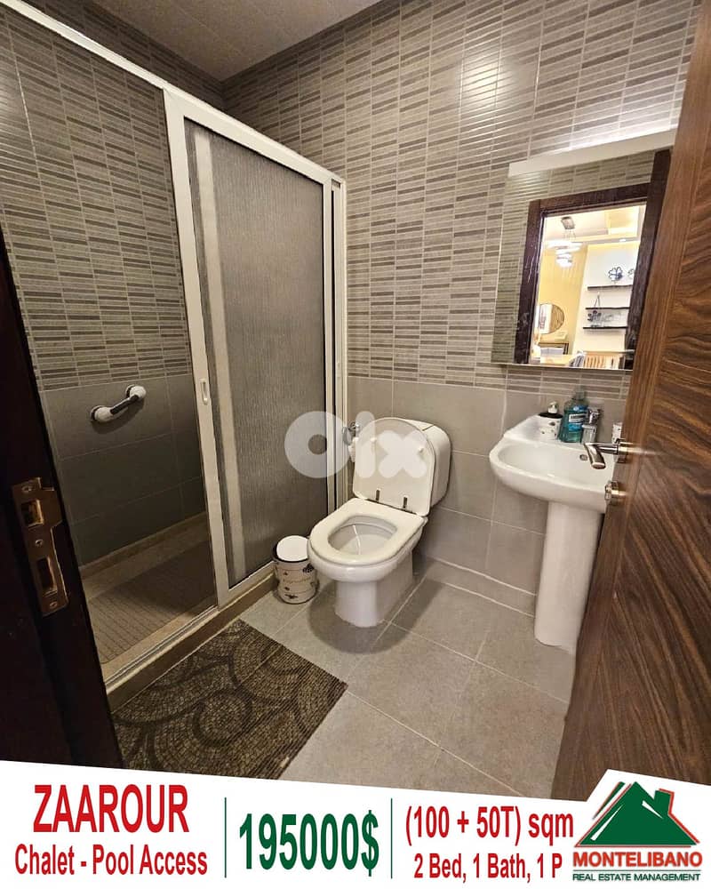 Fully Furnished 100sqm Chalet For Sale in Zaarour+Terrace& Pool Access 6