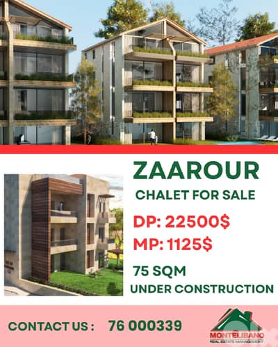 Under Construction 75 sqm Chalet For Sale in Zaarour +Installment Plan