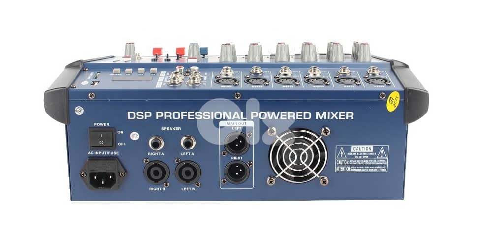 Professional Power Mixer 6 Channels DJ Mixer with Mic for Home Karaoke 0