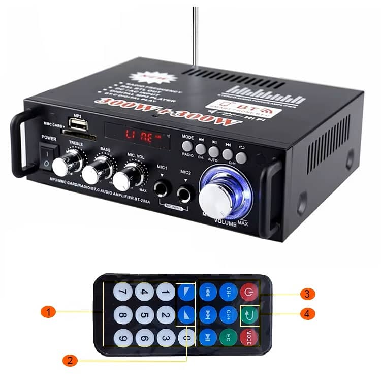 BT-298A Home Digital Amplifiers Audio Display 300W+300W Digital HIFI A 0