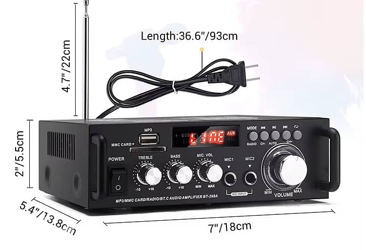 BT-298A Home Digital Amplifiers Audio Display 300W+300W Digital HIFI A 4