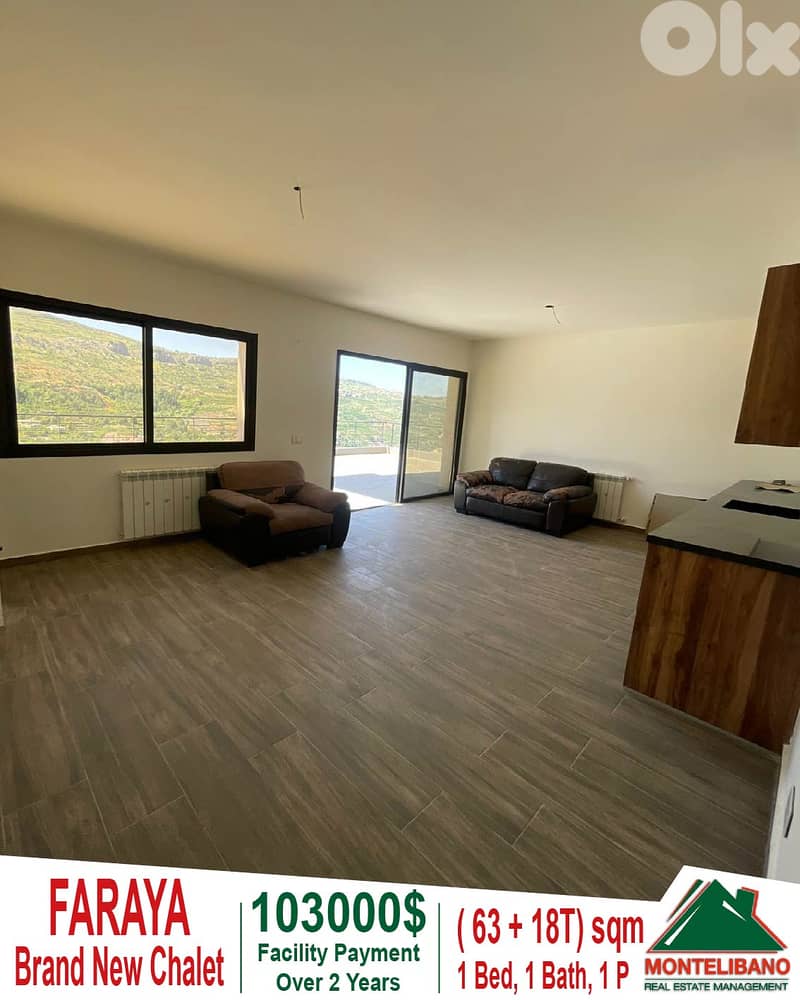 Brand New63sqm Chalet ForSale in Faraya+18sqmTerrace& Facility Payment 2