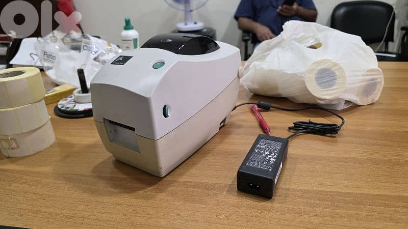 Zebra TLP 2824 plus with ink rolls and stickers 1