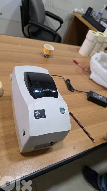 Zebra TLP 2824 plus with ink rolls and stickers 6