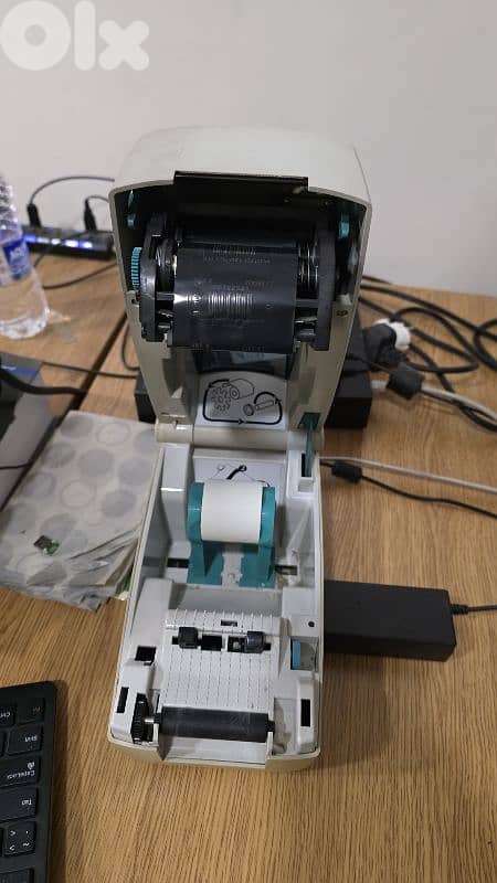 Zebra TLP 2824 plus with ink rolls and stickers 8