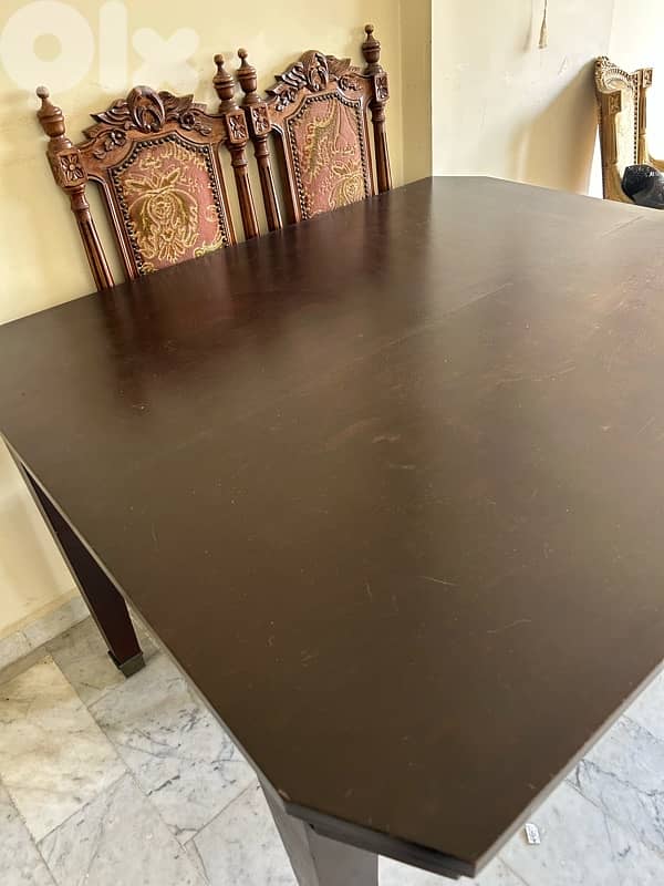 Large, Very Heavy Mid-Century Dining Table - Excellent Quality Wood 0