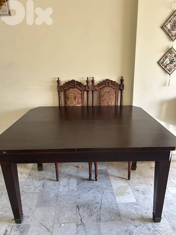 Large, Very Heavy Mid-Century Dining Table - Excellent Quality Wood 1