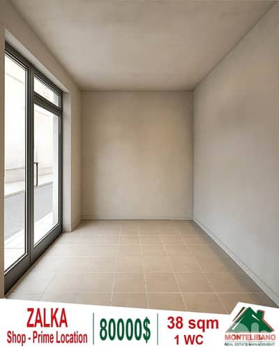 Prime Location 38 sqm Shop For Sale in Zalka (زلقا)
