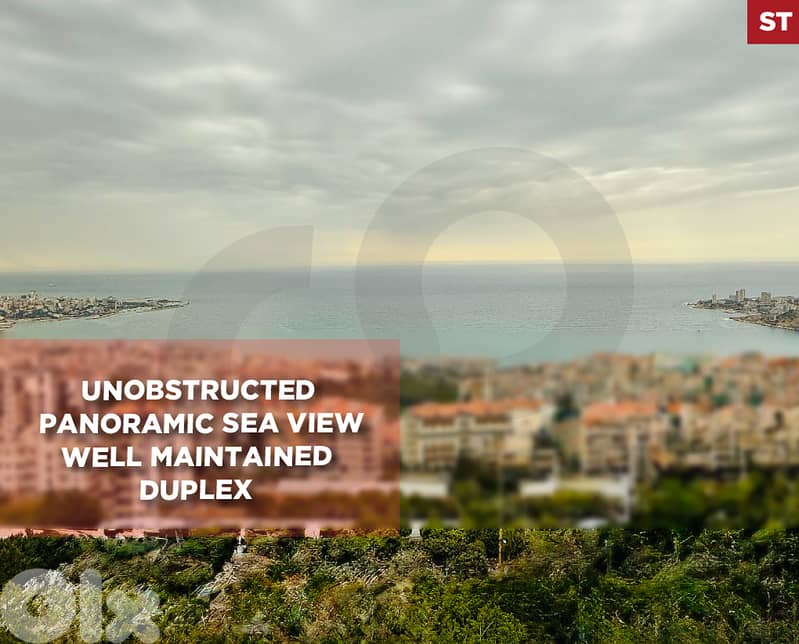 UNOBStructed PANORAMIC SEA VIEW- Jounieh Sahel Alma  REF#ST128440 0