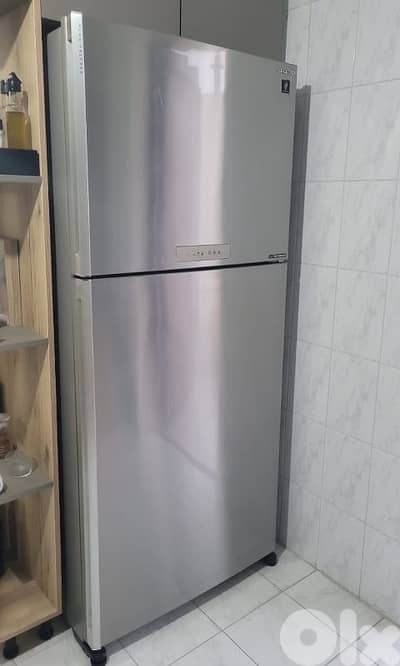 Sharp No Frost Refrigerator – Silver, Excellent Condition