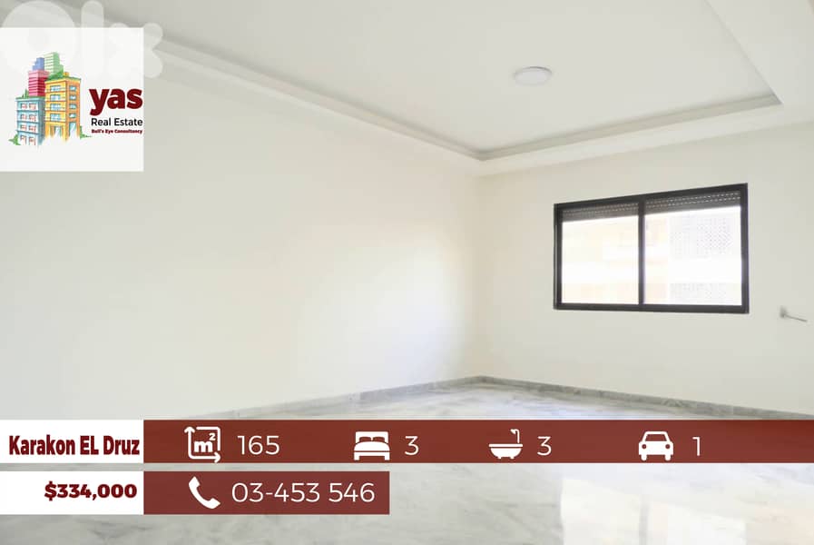 karakon El Druz 165m2 | Prime Location | Excellent Condition | RM 0