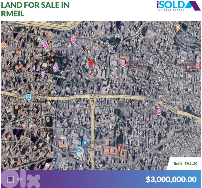 800 m2 Prime land for sale in Achrafieh - أرض للبيع في الأشرفية 0