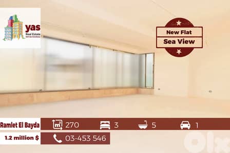 Ramle El Bayda 270m2 | New | Sea View | Classy Area | RM