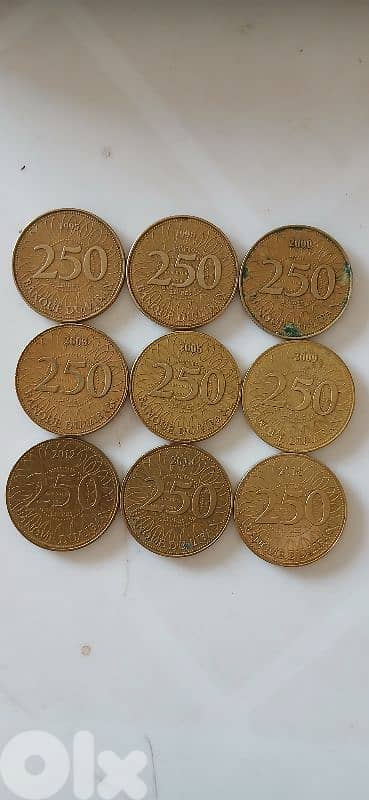 عملات معدنية 10,250,5,100. قابل للتفاوض 0