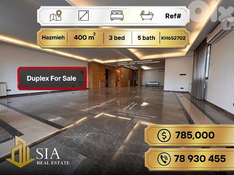 Duplex for Sale in Hazmieh دوبلكس للبيع في الحازمية 0