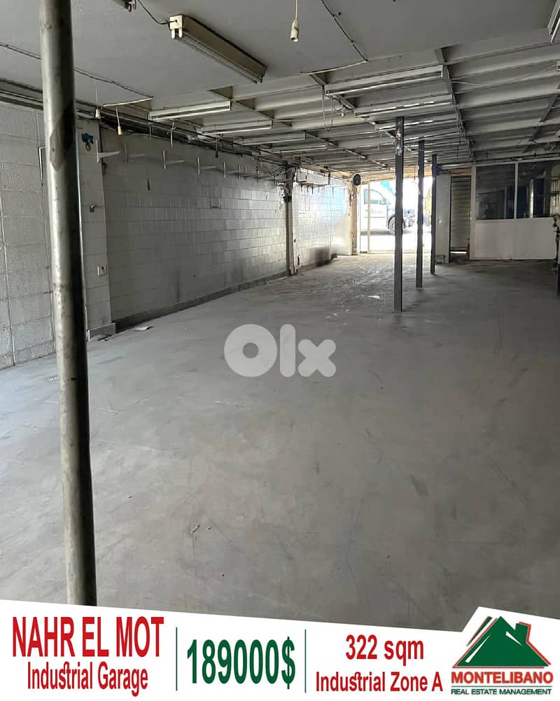 161sqm Industrial Garage For Sale in Nahr El Mot with 161sqm Mezzanine 0