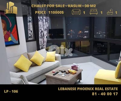 Fully renovated 30 sqm chalet for sale in kaslik with Mountains view