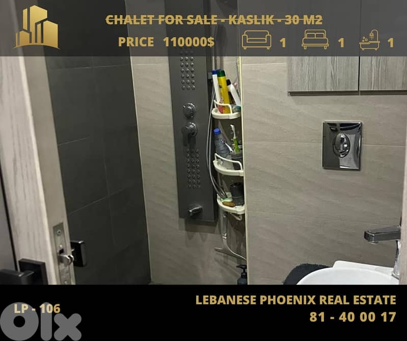 Fully renovated 30 sqm chalet for sale in kaslik with Mountains view 5