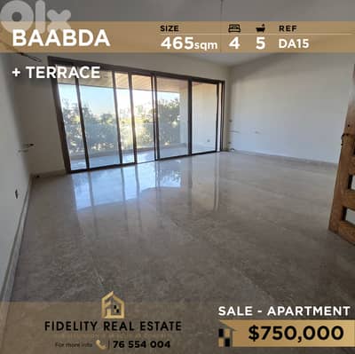 Apartment for sale in Baabda DA15 شقة للبيع في بعبدا