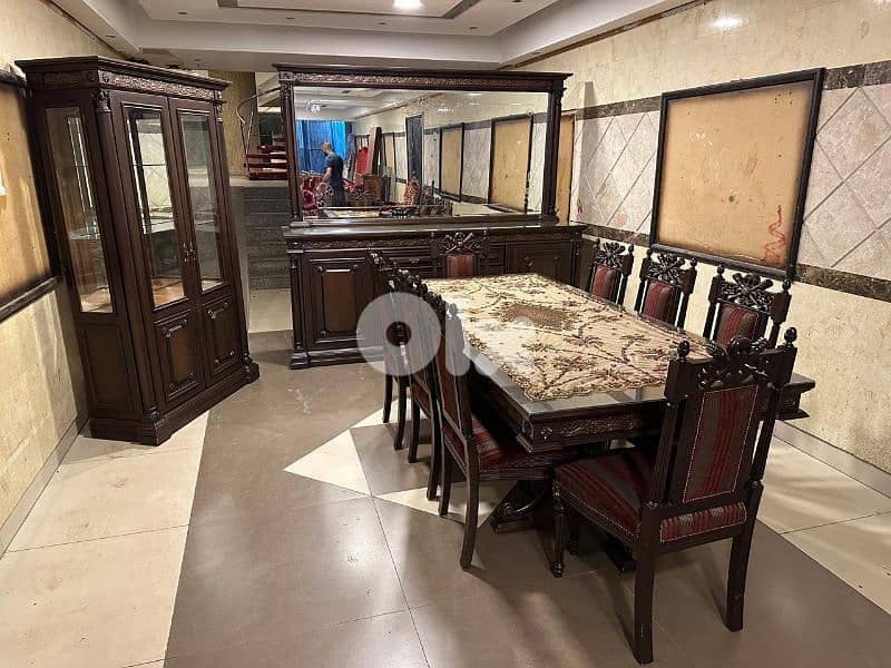 اوضة سفرة شغل توصاية خشب زان ولاتي كلا ملبسة قشر 1