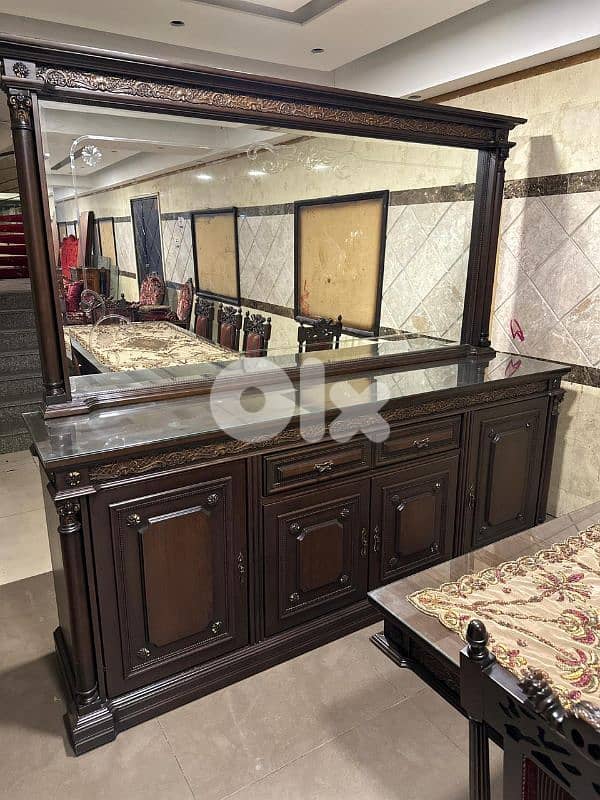 اوضة سفرة شغل توصاية خشب زان ولاتي كلا ملبسة قشر 3