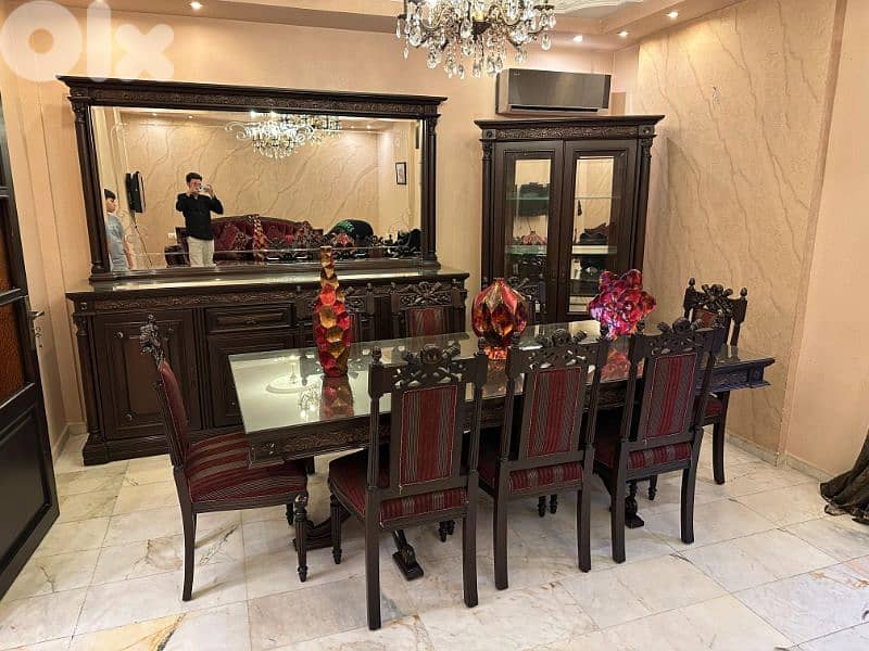 اوضة سفرة ملكية خشب زان ولاتي كلا ملبسة قشر زان 0