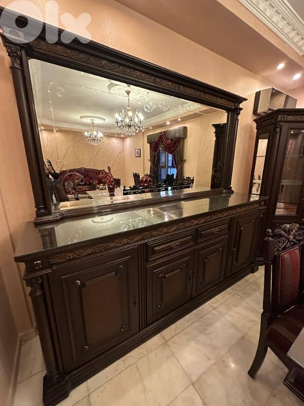 اوضة سفرة ملكية خشب زان ولاتي كلا ملبسة قشر زان 2