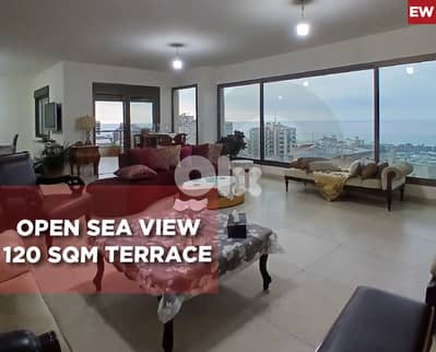 OPEN SEA VIEW- 120 SQM TERRACE - KASLIK REF#EW128463