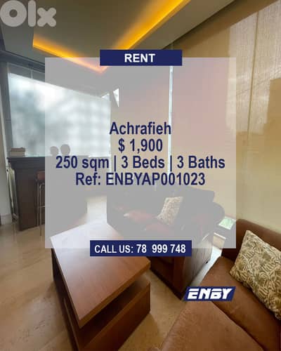 Apartment for Rent in Achrafieh | Calm Area | Fully furnished