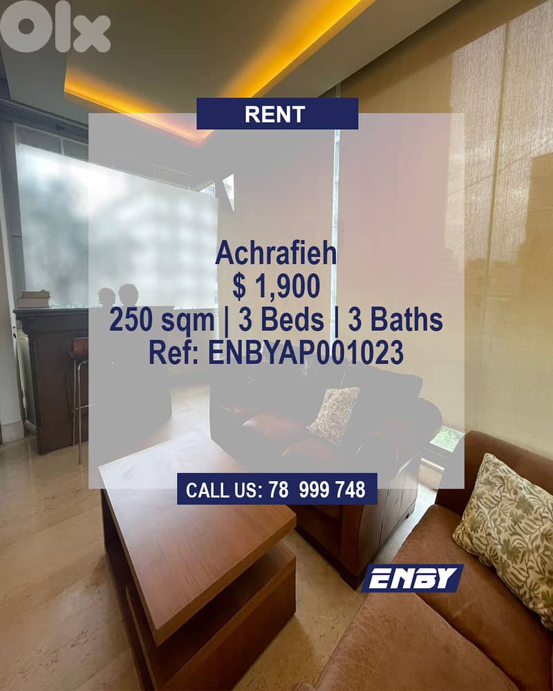 Apartment for Rent in Achrafieh | Calm Area | Fully furnished 0