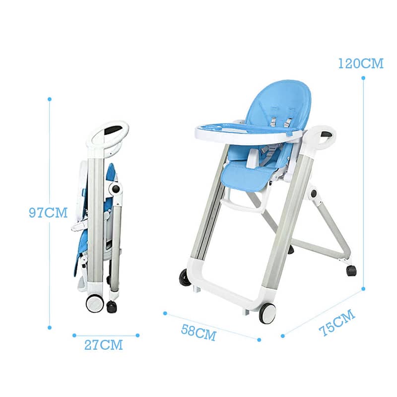 Portable Folding High Chair For Babies And Toddlers - كرسي طعام محمول 1