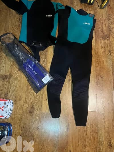 spiro full diving suit thermal+ flippers